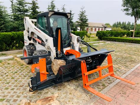 firewood processor skid steer video|rotary shear firewood processor.